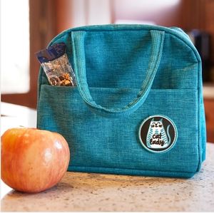 Insulated cat lady lunch tote